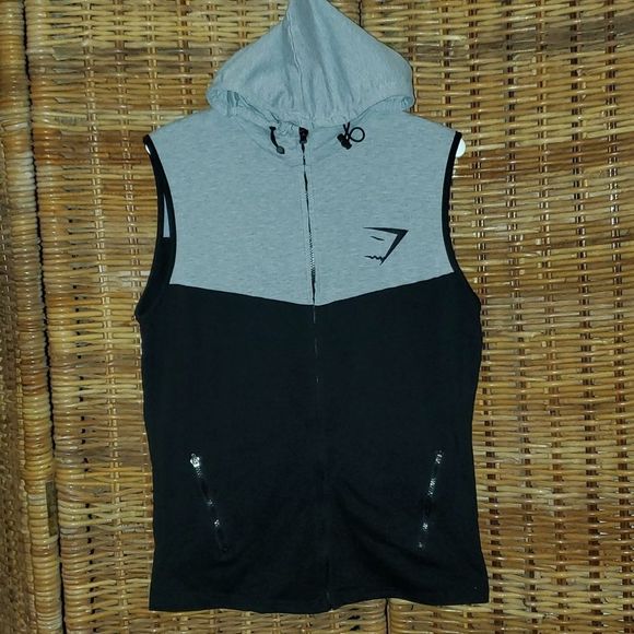 Gymshark Jackets & Coats Gymshark Mens Colorblock Hooded Vest L